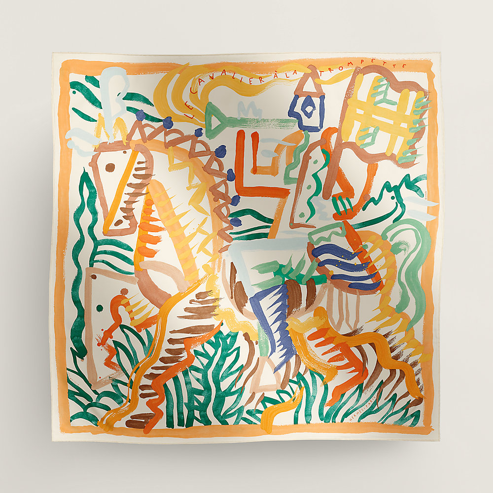Le Cavalier a la Trompette scarf 90 | Hermès UK